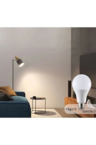 Cata Ct-4259 12w 220v E27 Duylu Sensörlü Led Ampul Beyaz