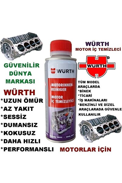 Würth Motor Iç Temizleme Sessiz Ve Dumansız Motorlar 200 Ml