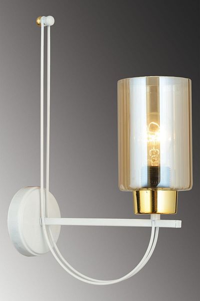 SONSUZ AYDINLATMA&AVİZE White Call Cylinder Glass Upward Facing Modern Sconce
