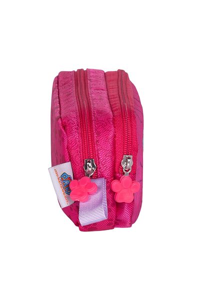 WİGGLE Pink Wiggle Paw Patrol Kids Cloth Pencil Bag - Double Compartment School Pencil Case