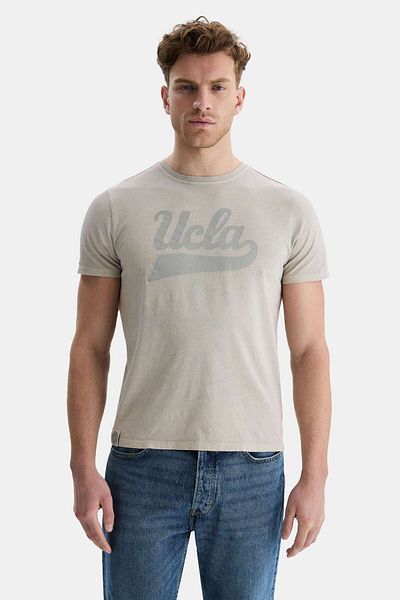 UCLA Tricou pentru bărbați cu imprimeu gri cu decolteu rotund MARGAN
