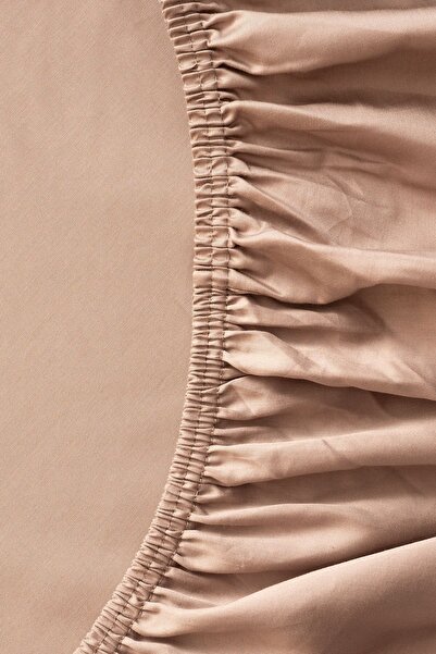 Penelope Lia Series - 100% Cotton Satin, Elastic Sheet Set, 100X200 cm Stone