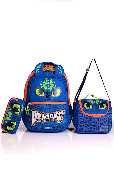 MUGGLE 9167 Dragons - Set de 3 rucsacuri de școală