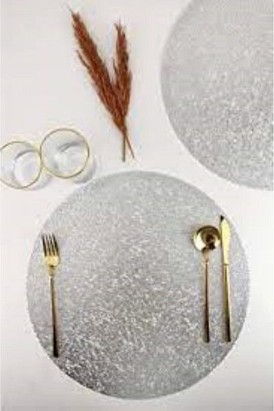 ACAR 6-Piece American Service Supla Round 40 Cm Silver Color Acr-009