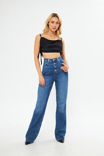 Kutaf Pantaloni de jeans cu nasturi