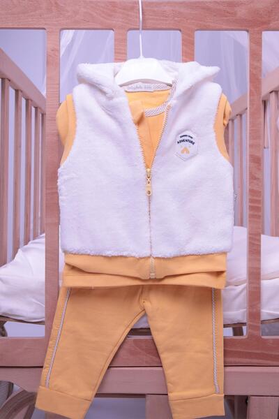 Babyhola سترة سميكة من القطيفة بادي بنطلون طفل رضيع 3 قطع مجموعة 12557