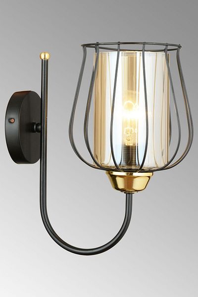 SONSUZ AYDINLATMA&AVİZE Black Nora Upward Facing Modern Sconce