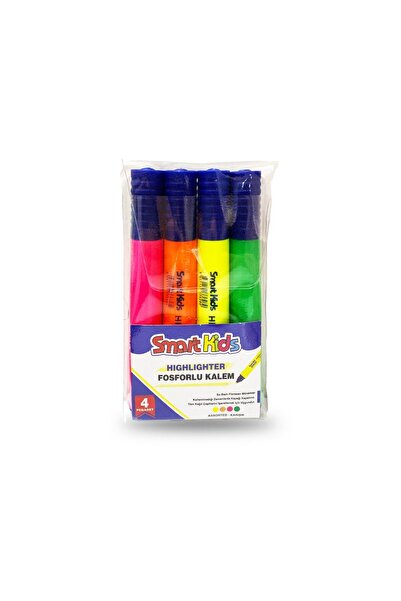 Globox Smart Kids Fosforlu Kalem 4'Lü Pvc Paket