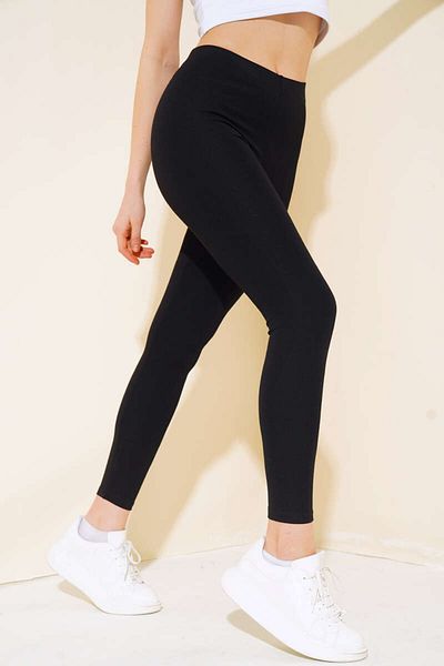 LC Waikiki Black Standard Leggings - Straight Waist and Skinny Leg