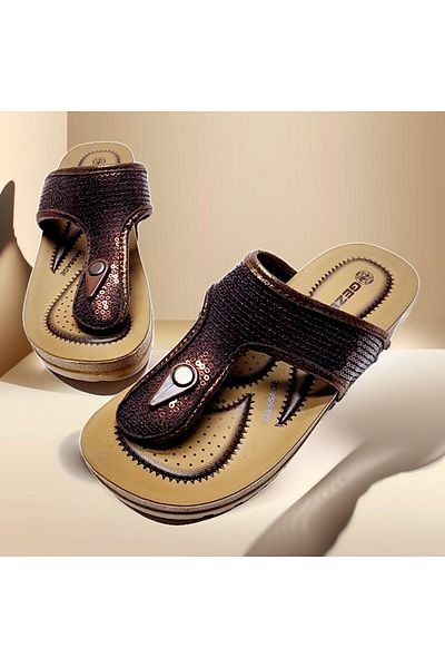 GEZER Γυναικείες casual παντόφλες με χοντρή σόλα και πούλιες - σαγιονάρες