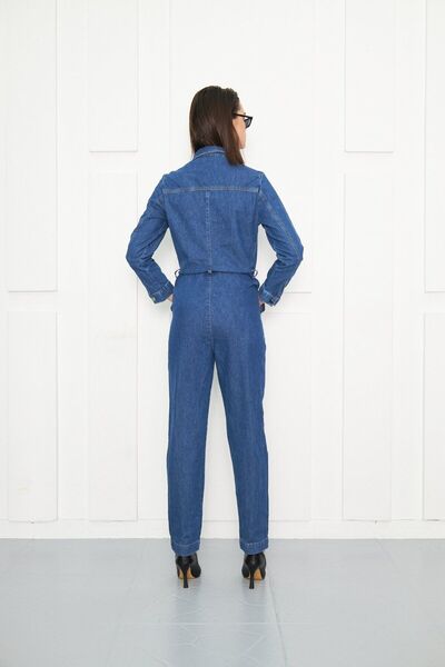 Kutaf Ολόσωμη φόρμα τζιν με μακρύ μανίκι με λεπτομέρεια στην τσέπη