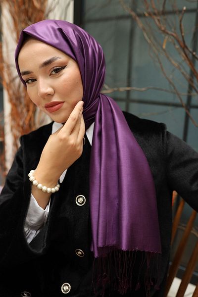 Silk Home Lilac Double Sided 100% Silk Shawl