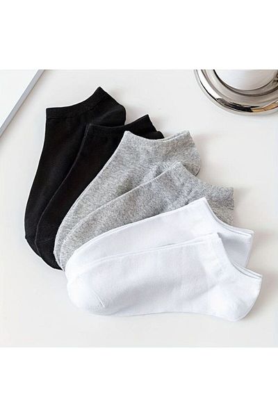 UygunHep Κάλτσες Unisex Mixed Cotton Quality Booties 6 συσκευασιών
