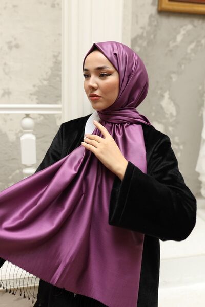Silk Home Çift Taraflı %100 Ipek Şal - Siyah Menekşe