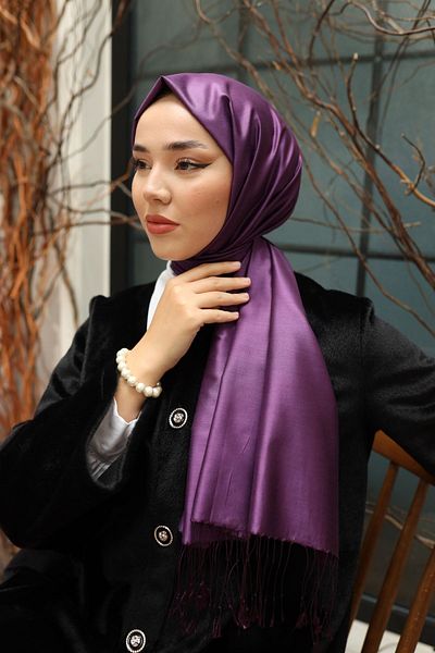 Silk Home Lilac Double Sided 100% Silk Shawl