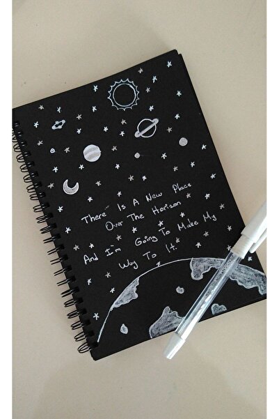 baddin aksesuar Black Ring Notebook - Two Pieces, 30 Sheets Pages