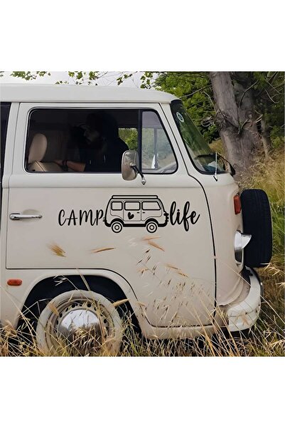 KC TASARIM Kamp ve Yaşam Karavan Stickerı 70 X 18 CM