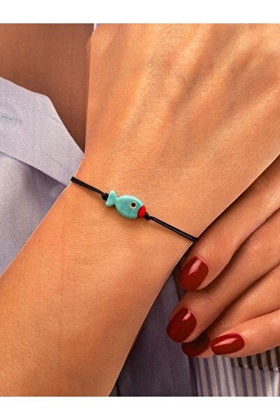 Rupen Kraft مورانو زجاج شقرا سوار السمك سلسلة مزدوجة