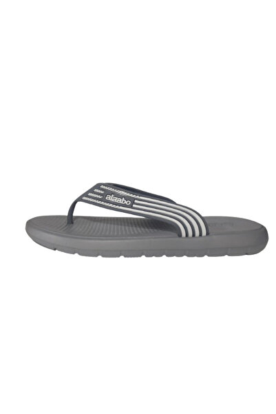 ALAABO Men's Grey-white Flip Flops - for Sea, Beach, Pool alaboo302-24