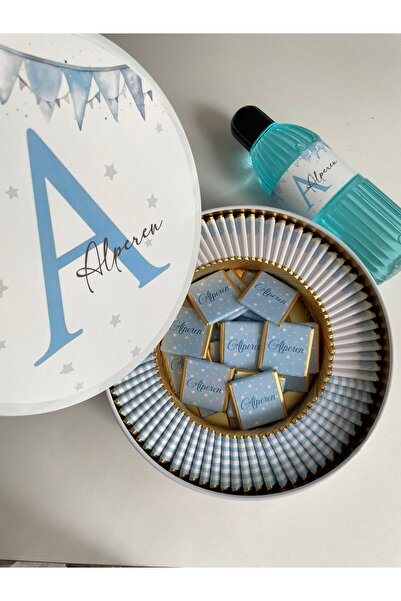 Minemiss Tasarım Lüks Kutulu Isme Özel Tasarımlı Kız-erkek Bebek Çikolatası 1...