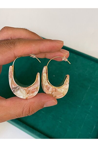 Rupen Kraft أقراط معلقة ملونة - تفاصيل أم اللؤلؤ، أقراط موديل Zra