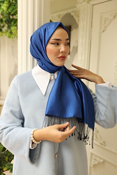 Silk Home Black Saks - 100% Silk, Double Sided Shawl