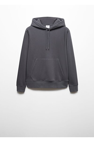 MANGO Man Kapüşonlu Pamuklu Kanguru Sweatshirt