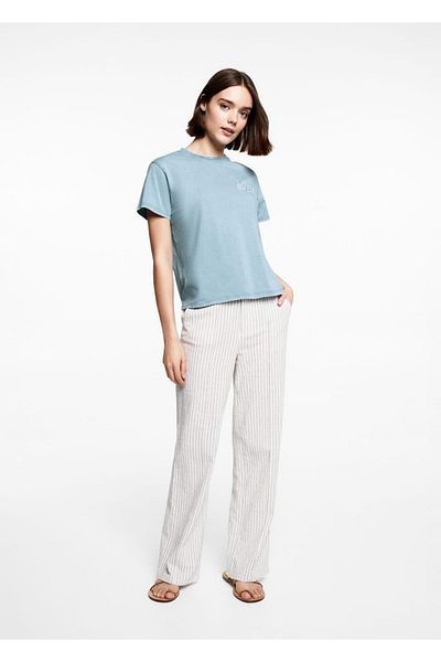 Mango Teen Tricou Albastru Pentru Copii