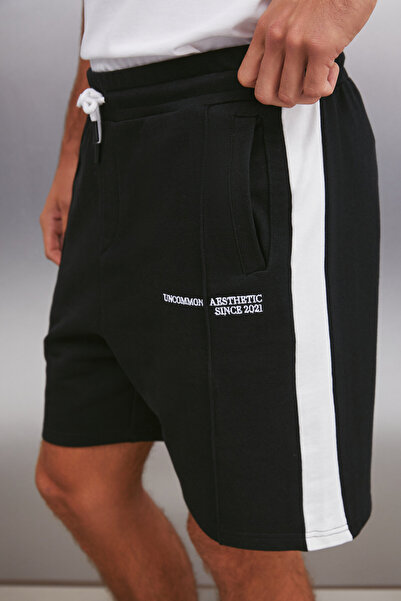 GRIMELANGE Alberto Men's Regular Fit Comfortable Cut 100% Cotton Organic Cotton Black Shorts