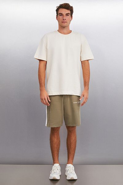 GRIMELANGE Alberto Men's Regular Fit Comfortable Cut 100% Cotton Organic Cotton Khaki Shorts