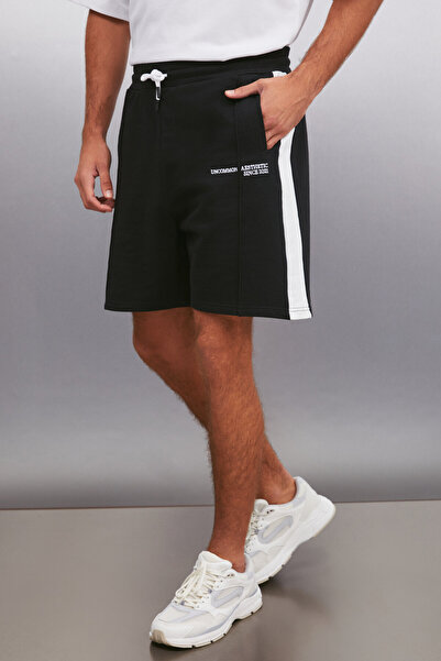 GRIMELANGE Alberto Men's Regular Fit Comfortable Cut 100% Cotton Organic Cotton Black Shorts