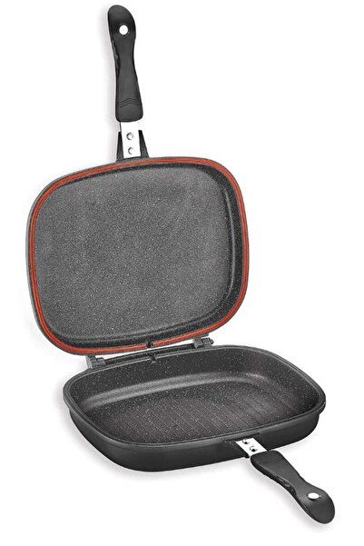 Schafer Kare Double Grıll Pan 34 Cm Kare Çift Taraflı Tava