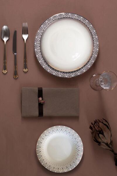 Porland Sweet Romantic 60 Parça 12 Kişilik Yemek Takımı