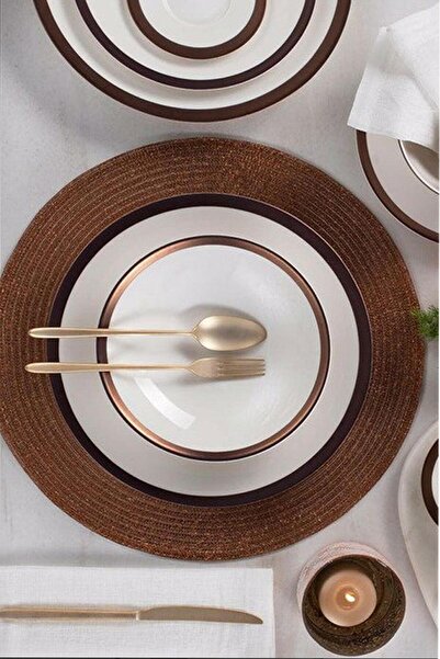 Porland Copper Line 60 Parça 12 Kişilik Yemek Takımı