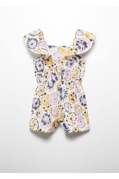 MANGO Kids Βαμβακερή φόρμα με σχέδια