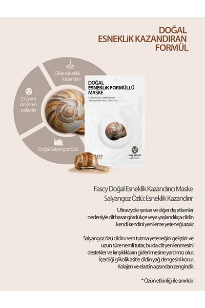FASCY Natural Elasticity Gaining Mask with Snail Extract