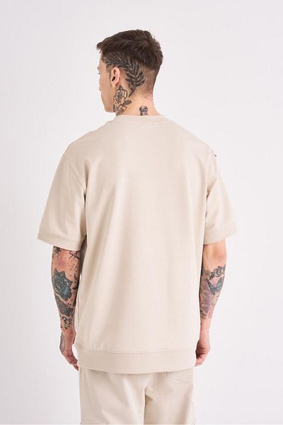 Machinist Ανδρικό μπλουζάκι MCHNST Design Basic Oversize ανοιχτό μπεζ