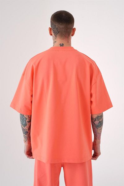 Machinist Ανδρικό μπλουζάκι Basic Cotton Oversize Pink
