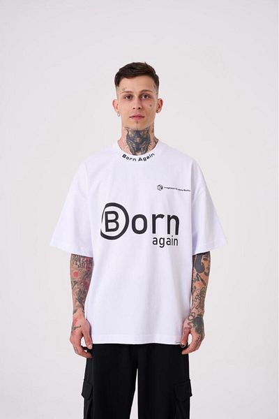 Machinist Ανδρικό Imagination Creates Printed Oversize Λευκό T-Shirt