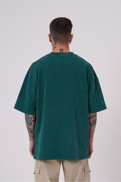 Machinist Ανδρικό μπλουζάκι Born Again Printed Washable Petrol Green T-shirt