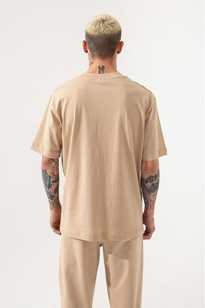 Machinist Ανδρικό μπλουζάκι Solid Basic Relaxed Cotton Beige