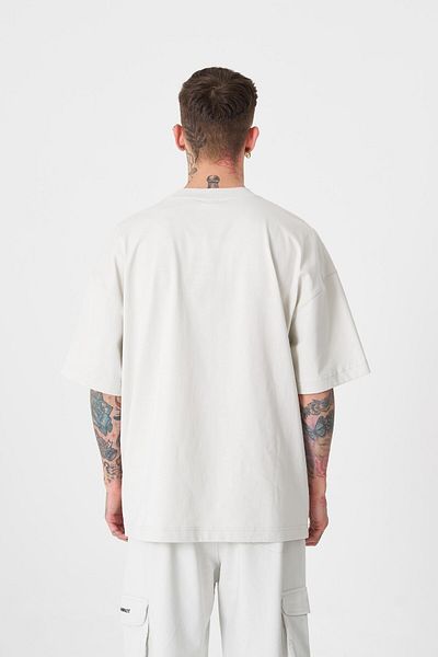 Machinist Tricou gri supradimensionat cu imprimeu Sylvester pentru bărbați