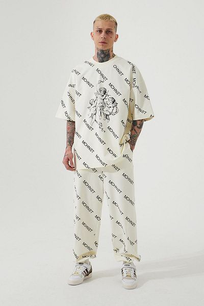 Machinist Ανδρικό μπλουζάκι με στάμπα Mchnst Angels Oversize Cream