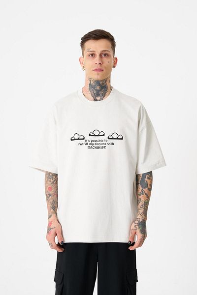 Machinist Ανδρικό μπλουζάκι Dream ROB με στάμπα σε γκρι χρώμα