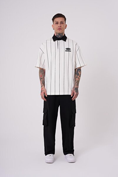 Machinist Ανδρικό μπλουζάκι 87 Baseball Polo Neck Ecru