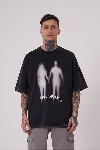Machinist Мъжка тениска Free Sprit Wash Oversize Asphalt