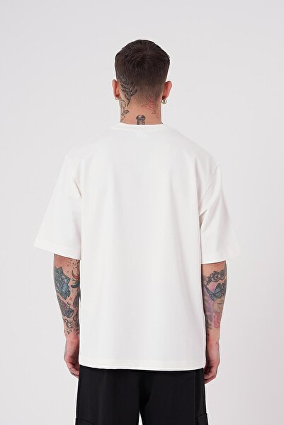 Machinist Ανδρικό μπλουζάκι No Name Basic Relaxed Ecru