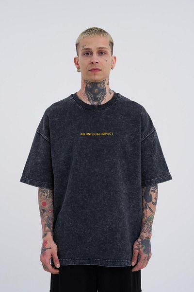 Machinist Ανδρικό μπλουζάκι με στάμπα Blockbuster Oversize Asphalt