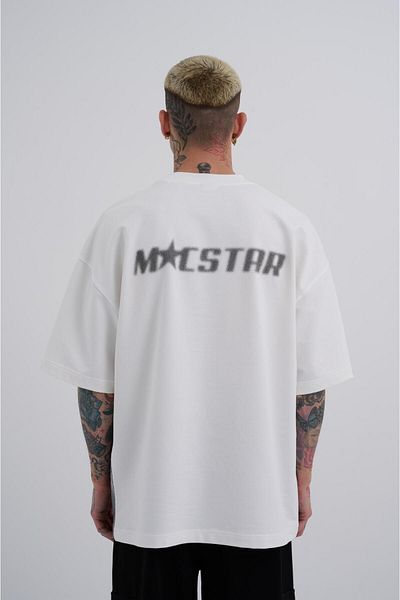 Machinist Ανδρικό εκρού μπλουζάκι Macstar Printed Smoked Oversize