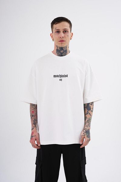 Machinist Ανδρικό μπλουζάκι Alf Printed Ecru Oversize